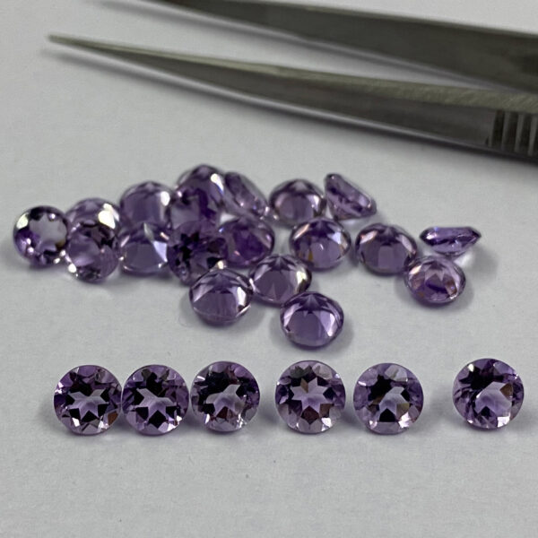 amethyst round faceted