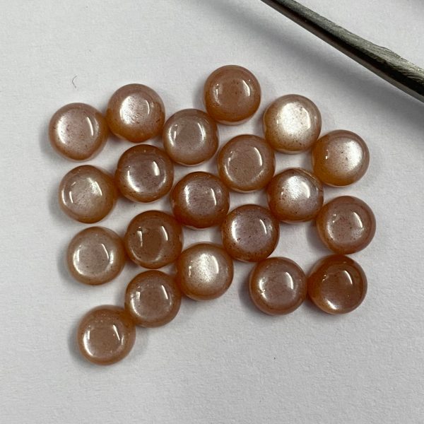 brown moonstone round cabochons