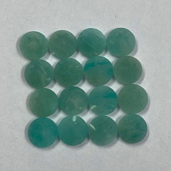 natural 10mm amazonite round faceted