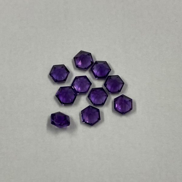 amethyst faceted hexagon