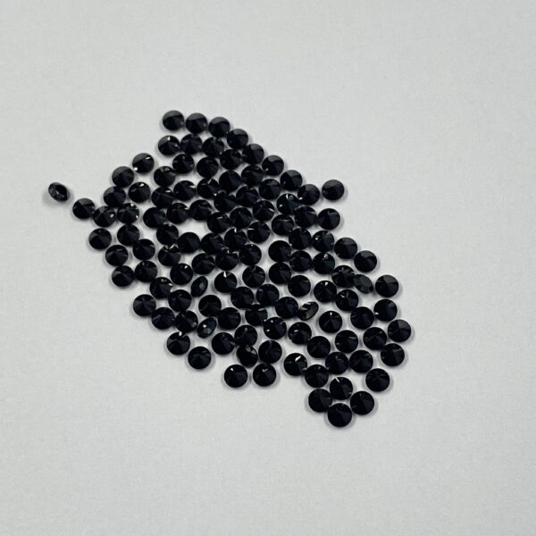 black onyx round faceted