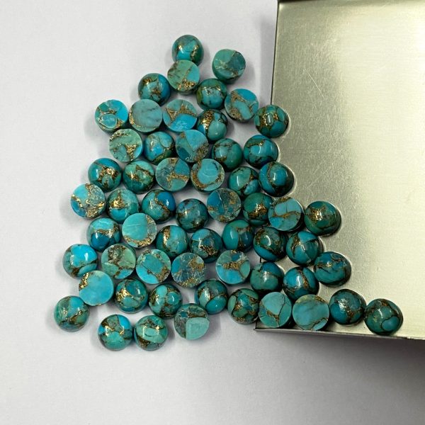 natural 5mm blue copper turquoise