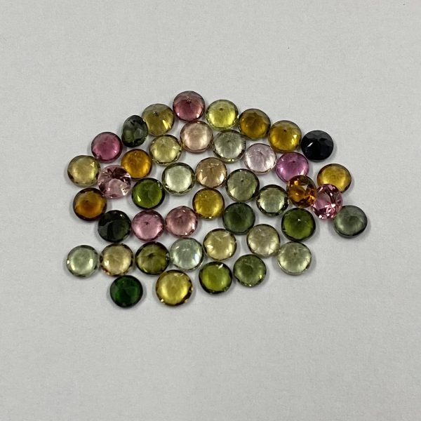 5mm multi tourmaline round faceted