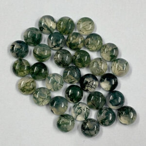 natural moss agate round cabochon