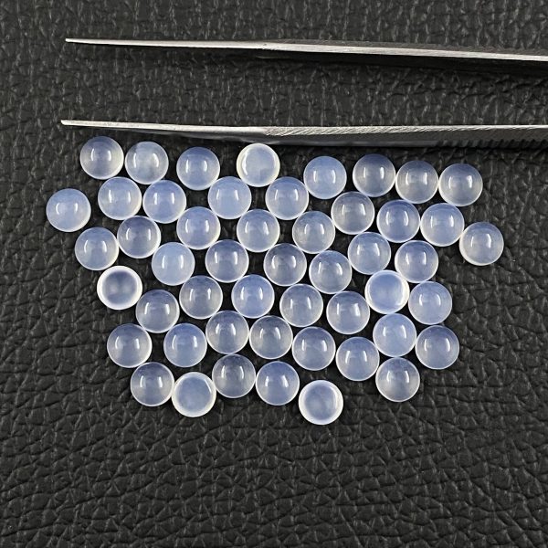 blue chalcedony round cabochons