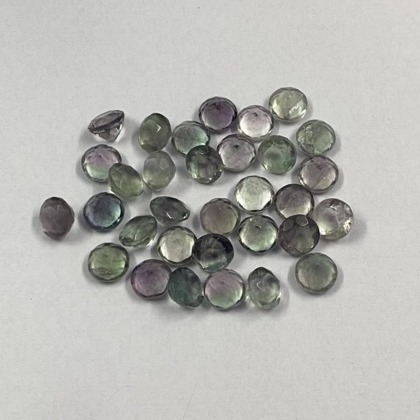 7mm fluorite faceted round