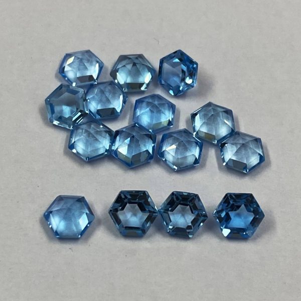 natural swiss blue topaz stone