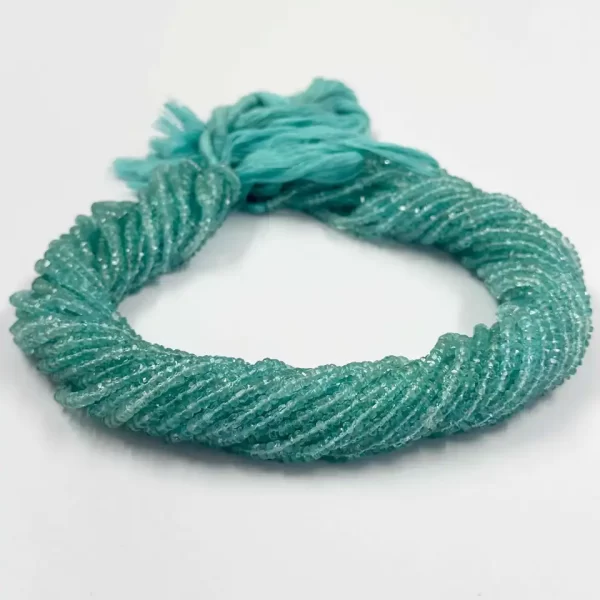 sky blue apatite faceted rondelle beads