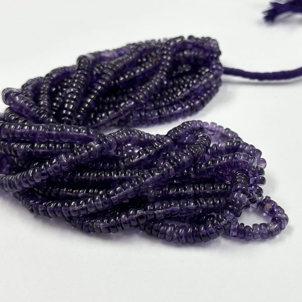 amethyst heishi beads
