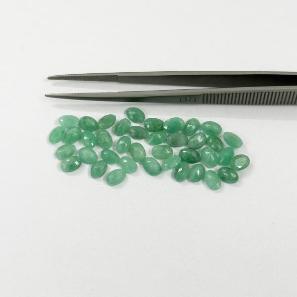 faceted emerald oval