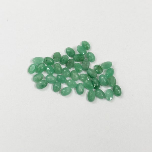emerald faceted oval