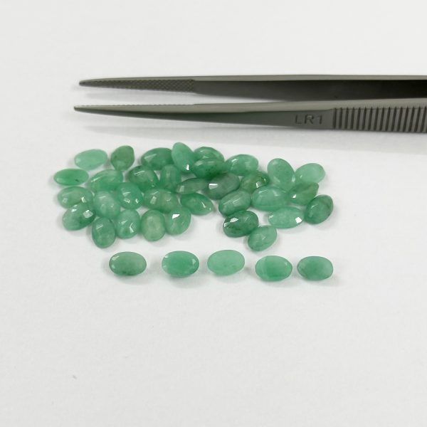natural emerald oval faceted