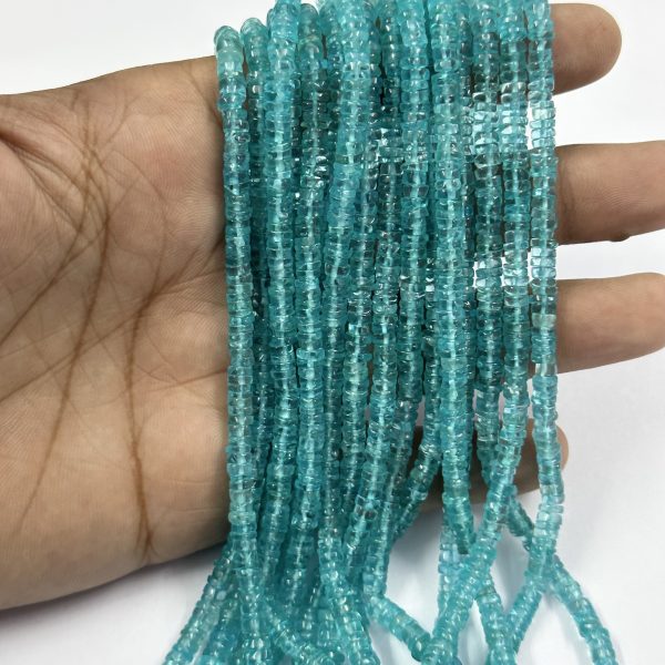 natural apatite smooth heishi beads
