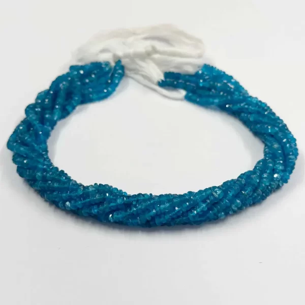neon apatite faceted rondelle beads
