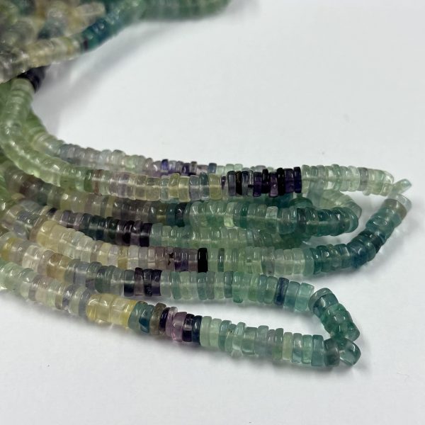 fluorite heishi beads
