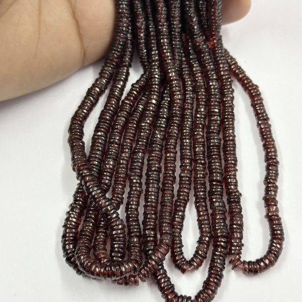 garnet heishi beads