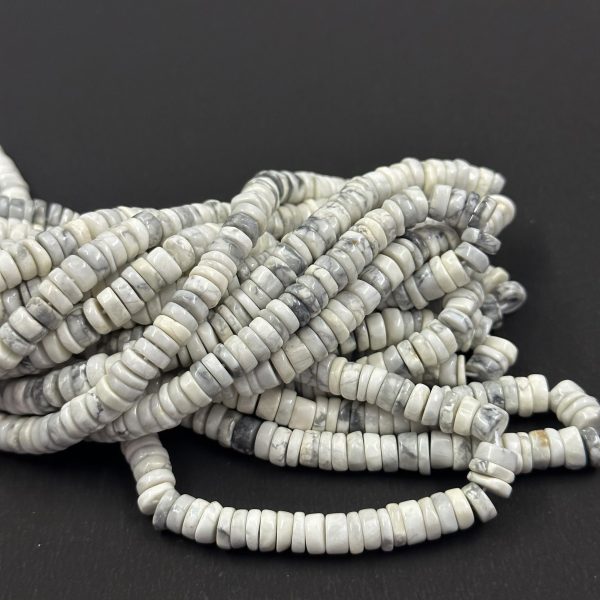 natural howlite smooth beads