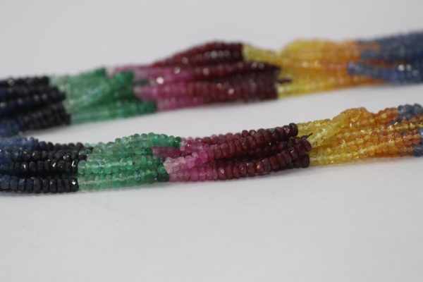 multi precious faceted beads