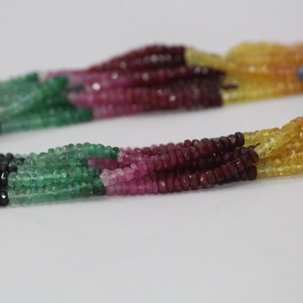 multi precious faceted beads