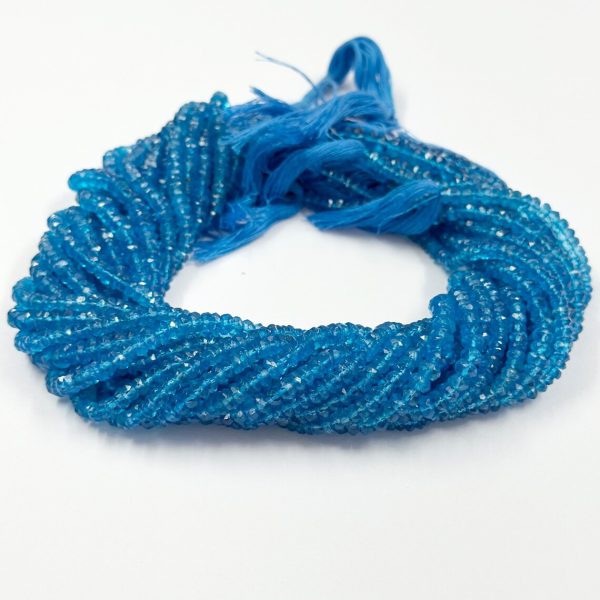 blue topaz faceted rondelle gemstone beads