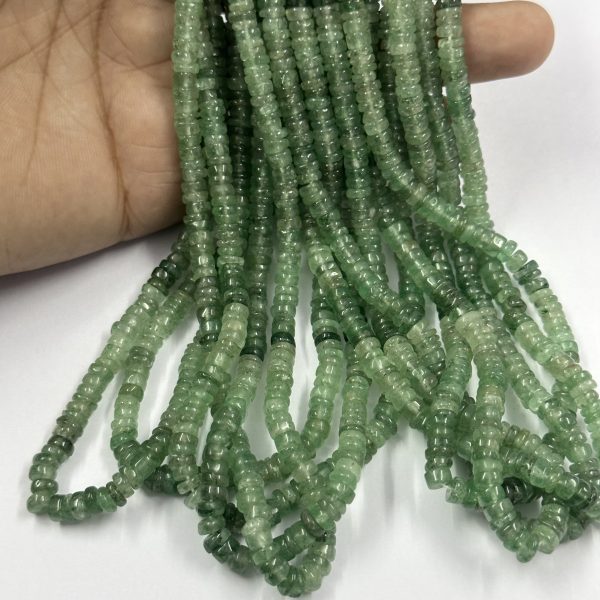 green strawberry quartz beads